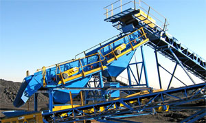 Mobile vibrating screen for iron