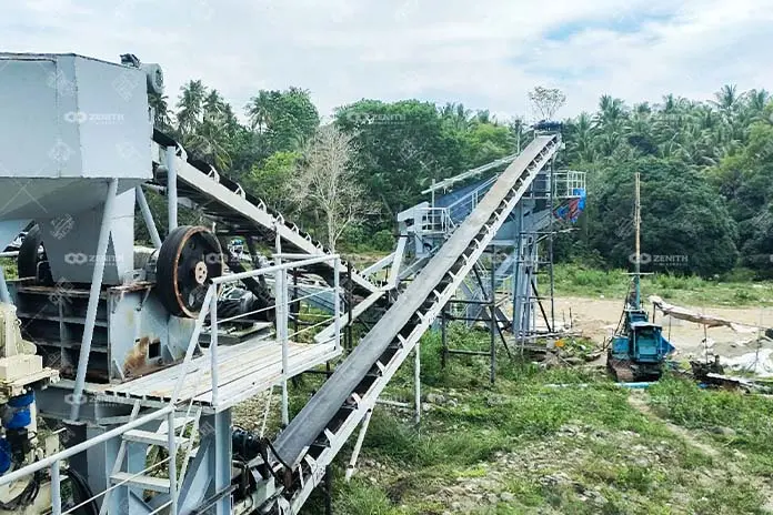 The Philippines 80TPH River Pebble Crushing Plant